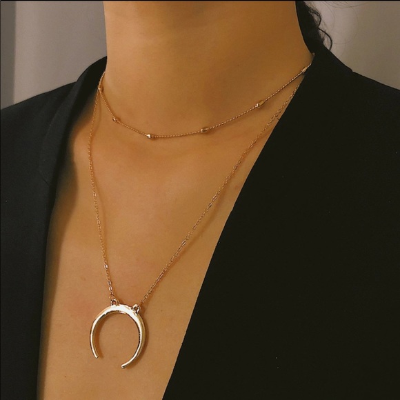 Brandy Melville Jewelry - LAST SET HOST PICK Crescent Moon Necklace Set